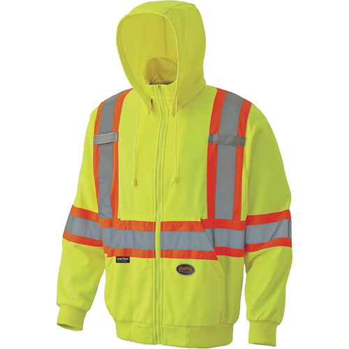 6941 Chandail capuche &agrave; fermeture &eacute;clair, T-petit, Jaune haute visibilit&eacute; Kelford