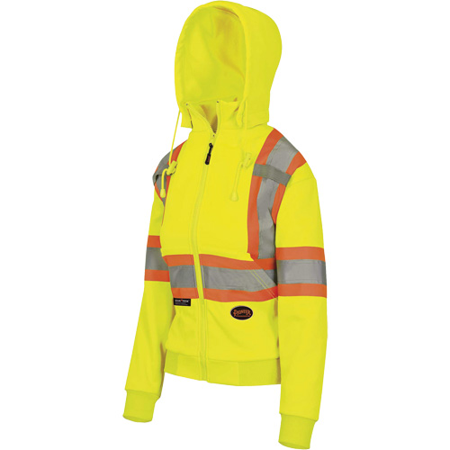 6925W Chandail &agrave; capuche avec fermeture &eacute;clair pour femme, T-petit, Jaune haute visibilit&eacute; Kelford