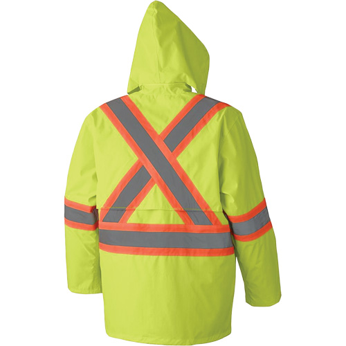 5609 Combinaison de pluie imperm&eacute;able 210D, Polyester/PVC, T-petit, Jaune lime haute visibilit&eacute; Kelford