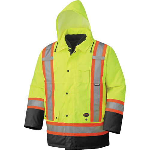 5021BB Waterproof 7-in-1 Parka, High Visibility Lime-Yellow, X-Small Kelford