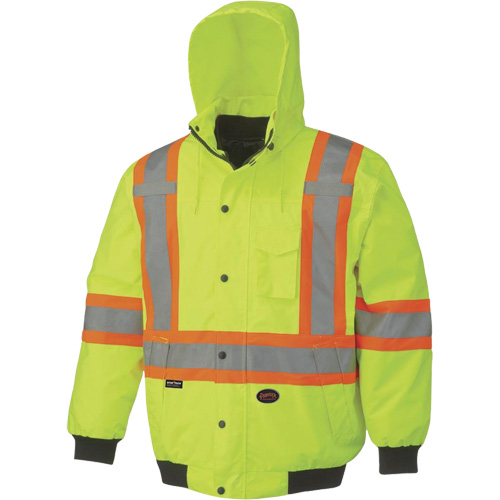 5023 Waterproof 7-in-1 Bomber Jacket, Polyester, High Visibility Lime-Yellow, Small Kelford