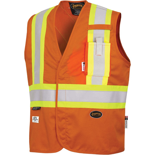 7728 FR-Tech&reg; Flame-Resistant Arc Safety Vest, Small, High Visibility Orange, 10 cal/cm² Kelford