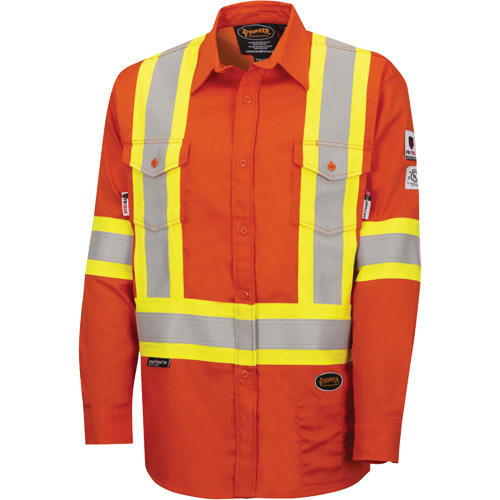 7743 Chemise de s&eacute;curit&eacute; ignifug&eacute;e FR-Tech, Petit, Orange haute visibilit&eacute; Kelford