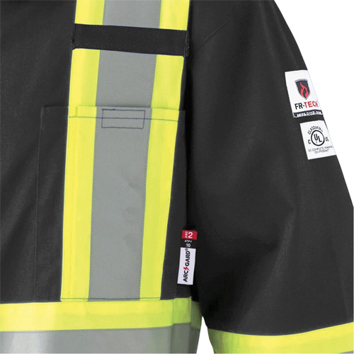 7702BKT FR-Tech&reg; Arc-Rated Coverall, Size 40 (Tall), Black, 10 cal/cm² Kelford
