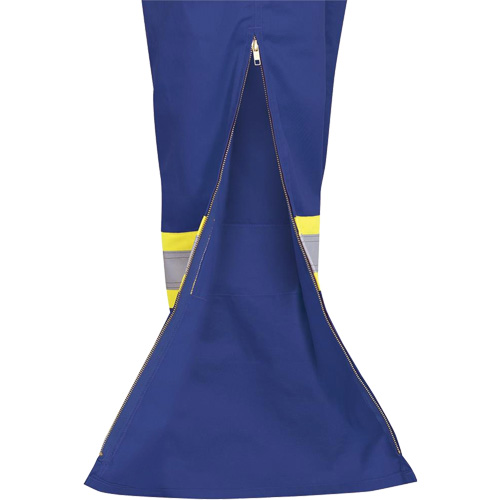 7706 FR-Tech&reg; Flame-Resistant Coverall with Leg Zippers, Size 36, Royal Blue, 9.7 cal/cm² Kelford