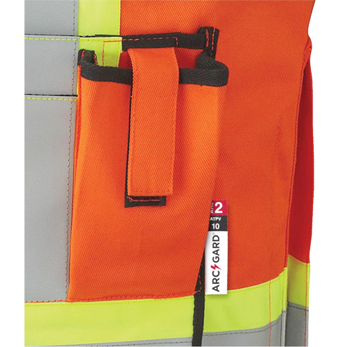 7732 FR-Tech&reg; Flame-Resistant Arc Surveyor's Vest, Small, High Visibility Orange, 9.7 cal/cm² Kelford