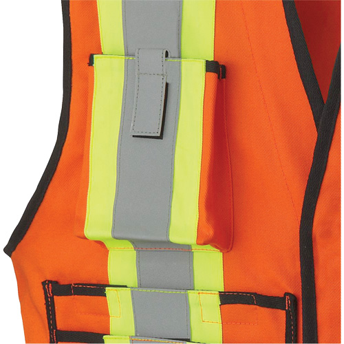 7732 FR-Tech&reg; Flame-Resistant Arc Surveyor's Vest, Small, High Visibility Orange, 9.7 cal/cm² Kelford