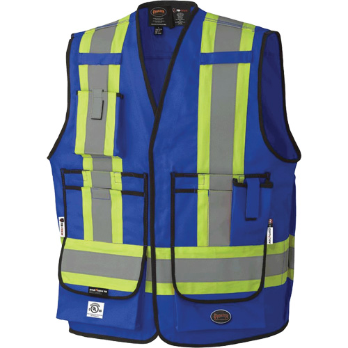 7733 FR-Tech&reg; Flame-Resistant Arc Surveyor's Vest, Small, Royal Blue, 9.7 cal/cm² Kelford
