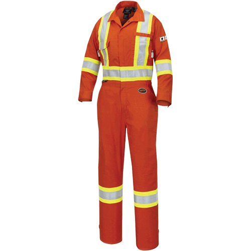7702W FR-Tech&reg; Women's FR/Arc-Rated Coveralls, Size X-Small, High Visibility Orange, 10 cal/cm² Kelford