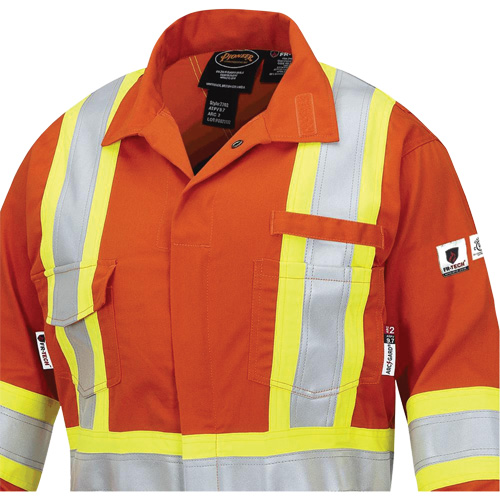 7702W FR-Tech&reg; Women's FR/Arc-Rated Coveralls, Size X-Small, High Visibility Orange, 10 cal/cm² Kelford