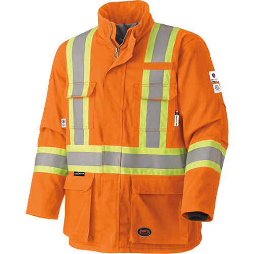5533 Flame-Resistant Safety Parka, Small, High Visibility Orange, 58 cal/cm² Kelford