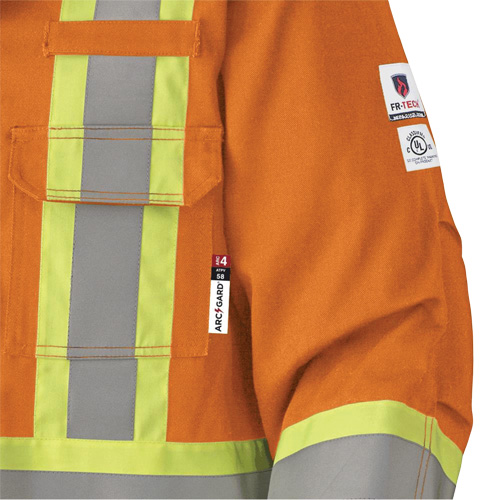 5533 Flame-Resistant Safety Parka, Small, High Visibility Orange, 58 cal/cm² Kelford