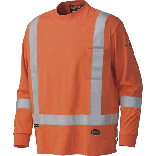 339SFA Chemise de s&eacute;curit&eacute; &agrave; manches longues ignifuge, Petit, Orange haute visibilit&eacute; Kelford
