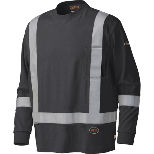 340SFA Chemise de s&eacute;curit&eacute; &agrave; manches longues ignifuge, Petit, Noir Kelford