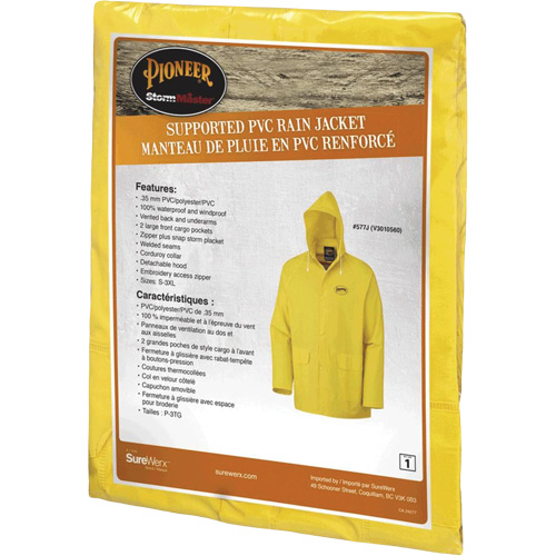 577J Veste imperm&eacute;able, Polyester/PVC, Petit, Jaune Kelford