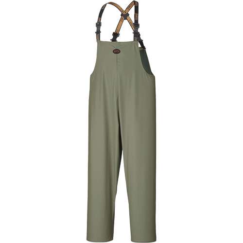 D7020 Dry King&reg; Stretch Bib Pants, X-Small, Polyurethane, Green Kelford