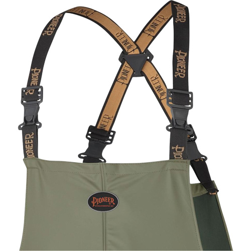 D7020 Dry King&reg; Stretch Bib Pants, X-Small, Polyurethane, Green Kelford