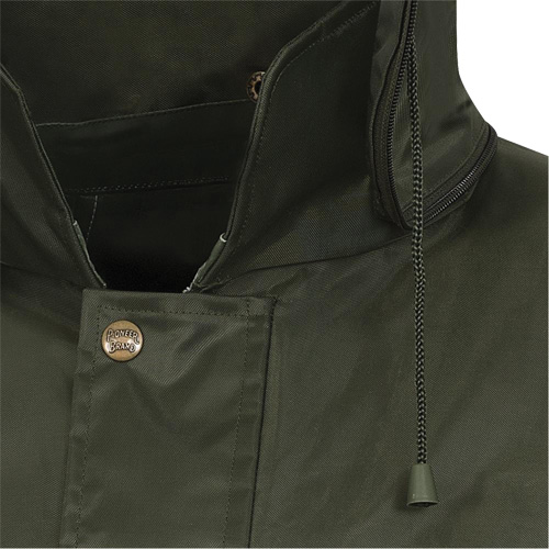 D8120J Nailhead Ripstop Tree Planter Hooded Jacket, Polyester/PVC, X-Small, Green Kelford