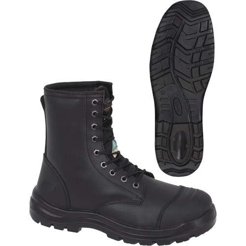 1027 Black 8" Work Boots, Leather, Steel Toe, Size 14 Kelford