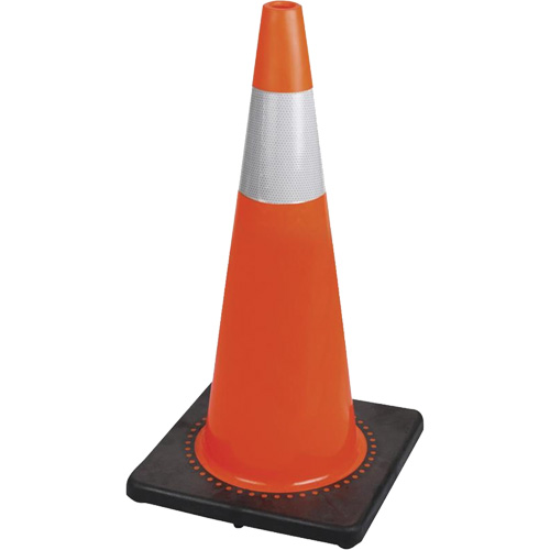 183N Premium Flexible Safety Cone, 28", Orange, 4" Reflective Collar(s) Kelford
