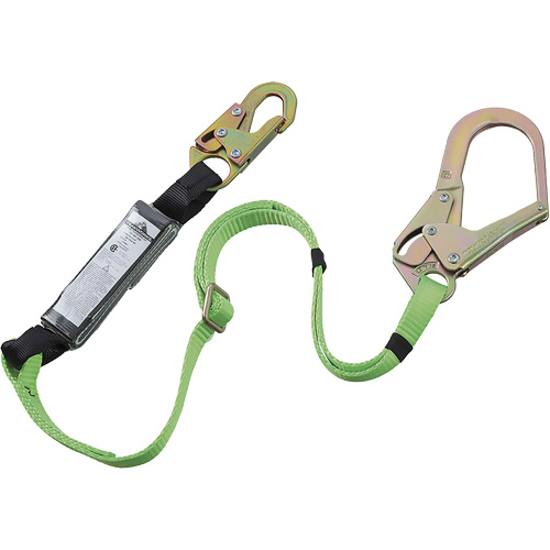 SA-5402-6A Shock Absorbing Lanyard, 6', Rebar Hook Center, Snap Hook Leg Ends, Polyester Kelford