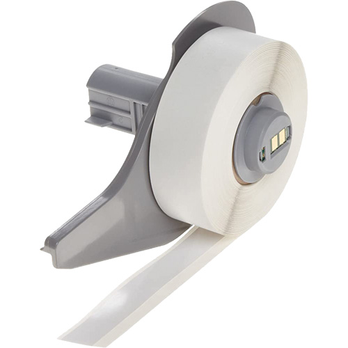 Ruban adh&eacute;sif permanent toutes saisons pour &eacute;tiquettes, Vinyle, Blanc, Largeur de 0,5" Kelford