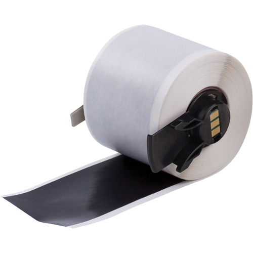 Multi-Purpose Label Tape, Vinyl, Black, 1.9" Width Kelford