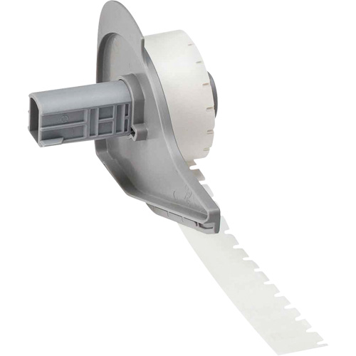 &eacute;tiquettes polyvalentes pour environnements difficiles, Polyester, 0,35" lo x 0,2" h, Noir sur transparent Kelford