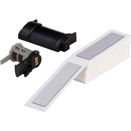 Raised Panel Labels, Polyester, 1" L x 4" H, White Kelford