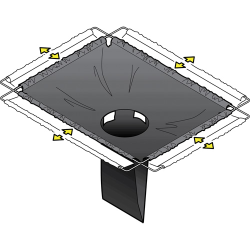 Bac de r&eacute;tention carr&eacute; Ultra-Drain Guard avec orifice de trop-plein, Huile & s&eacute;diments, 16" - 28" lo x 20" - 36" la Kelford