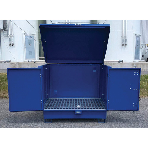 Palette de d&eacute;versement en acier avec couvercle rigide S-4 Ultra, 61" lo x 54,4" la x 52" h, Capacit&eacute; de charge 4700 lb Kelford