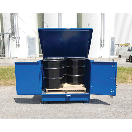 Palette de d&eacute;versement en acier avec couvercle rigide S-4 Ultra, 61" lo x 54,4" la x 52" h, Capacit&eacute; de charge 4700 lb Kelford