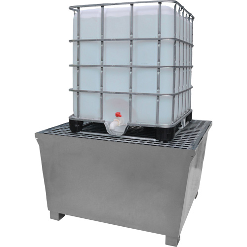 Steel Ultra-IBC Spill Pallet&reg;, 370 US gal. Spill Capacity, 57.6" x 34.7" x 56.9" Kelford