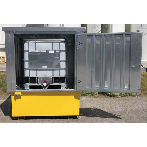 Steel Ultra-IBC Hard Top, 71.1" L x 83.1" W x 66.3" H, 5640 lbs. Load Capacity Kelford