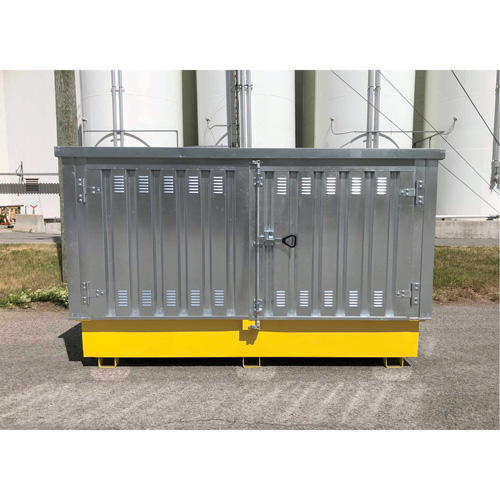 Steel Ultra-Twin IBC Hard Top, 123.4" L x 73.4" W x 66.4" H, 12250 lbs. Load Capacity Kelford