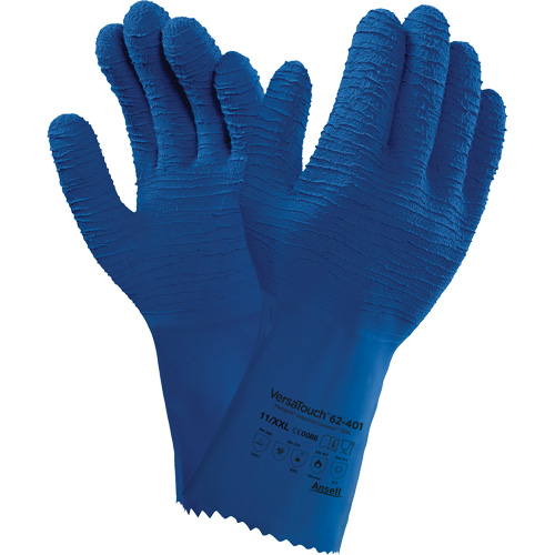 Alphatec&reg; 62-401 Gloves, Size 7, 12.6" L, Rubber Latex, Cotton Inner Lining Kelford