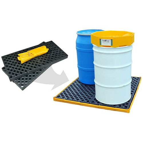 4-Drum Flexible Ultra-Spill Deck&reg; Bladder System, 110 US gal. Spill Capacity, 51" x 48" x 5" Kelford