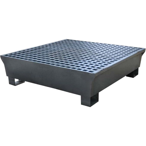 4-Drum Steel Ultra-Spill Pallet&reg;, 68 US gal. Spill Capacity, 49.1" x 47.1" x 10.9" Kelford