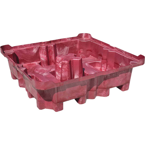 Palette de d&eacute;versement Ultra-Spill King, 4 barils, Capacit&eacute; de d&eacute;versement 85 gal. US, 51" x 51" x 17,5" Kelford