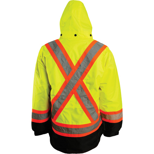 7-in-1 Jacket, Polyester, High Visibility Orange, 3X-Large Kelford