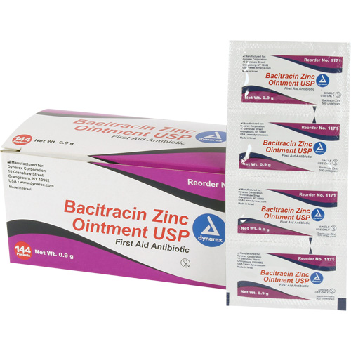Tampons de premiers soins au bacitracin et zinc Efcom Limited, Onguent, Antibiotique Kelford