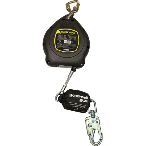 Cordage de s&eacute;curit&eacute; autor&eacute;tractable Falcon + Edge, 20', Acier galvanis&eacute;, Pivotant Kelford