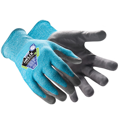 Gants r&eacute;sistants aux coupures Helix 3055 Bamboo TwinFlex, Taille 5/2T-petit, Calibre 18, Rev&ecirc;tement Nitrile, Enveloppe en PEHP/Polyamide, ASTM ANSI niveau A4 Kelford