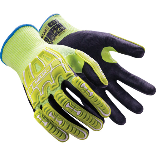 Helix&reg; 3062IMP Impact Gloves, 6/X-Small, Foam Nitrile Palm, Elastic/Knit Wrist Cuff Kelford