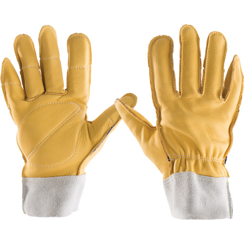 Gants tout cuir, 7/Petit, Paume en Cuir fleur, Poignet &eacute;lastique Kelford
