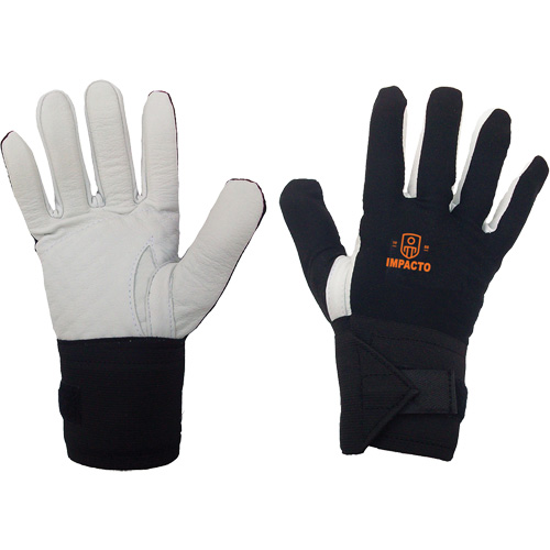 Gant r&eacute;sistant &agrave; limpact pour droitier, 7/Petit, Paume en Cuir fleur, Poignet &eacute;lastique Kelford