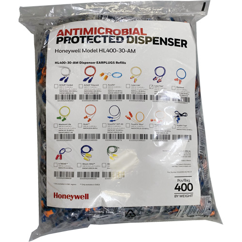 LT-30 Earplugs Refill for HL400 Dispenser, Bulk - Polybag, Corded Kelford