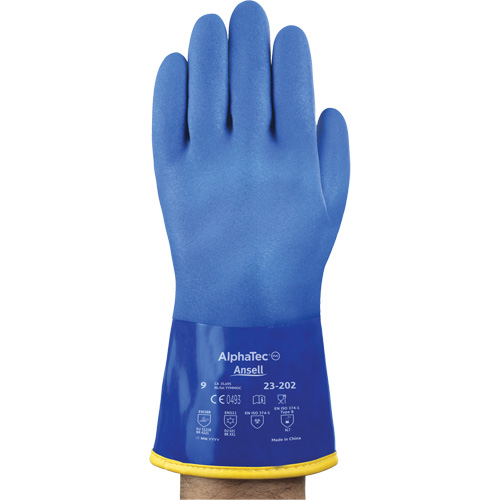Gants jetables AlphaTec 23-202, Taille 8, 11,8" lo, Coton, Doublure en Molleton Kelford