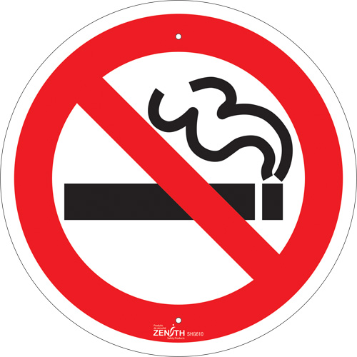 No Smoking CSA Standard Safety Sign, 12" x 12", Aluminum, Pictogram Kelford