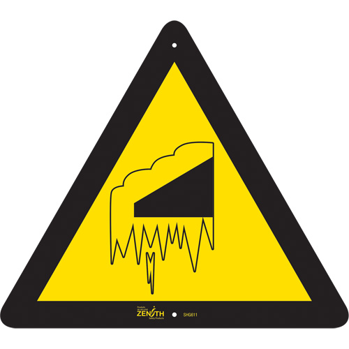 Falling Snow/Ice CSA Standard Safety Sign, 12" x 12", Aluminum, Pictogram Kelford